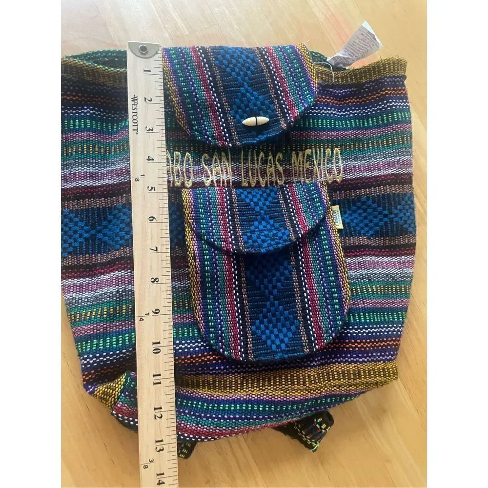 Cabo San Lucas Mexico Artesian Woven Mini Travel Backpack
